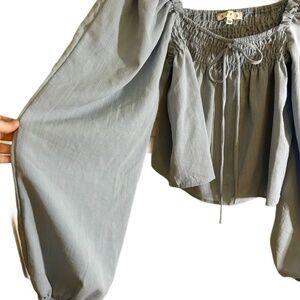 HYFVE cinched chambray top